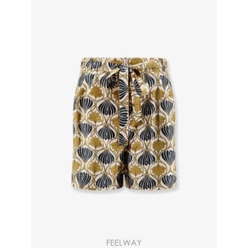 막스마라 메텔로 올오버 프린트 반바지 블루