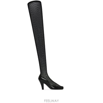 당일배송 더로우 가죽 삭스 펌프스 90mm