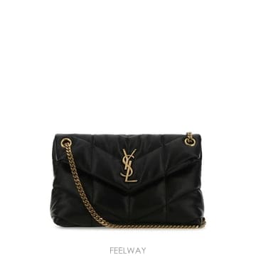 26FW 생로랑 루루 푸퍼 스몰 체인 백 5774761EL07 1000 Black