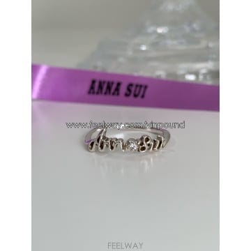 (당일) 안나수이 반지 12.5호 - Anna sui 이니셜 / 925 실버 [컨디션 최상]