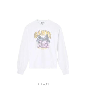 26FW 가니 탑 A1050304 151 WHITE