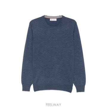 26FW 브루넬로 쿠치넬리 캐시미어 니트 M2200100 CZI28 BLUE