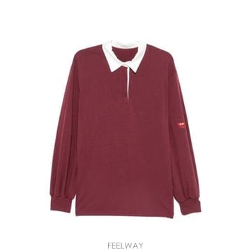 시스템 긴팔 티셔츠 레드