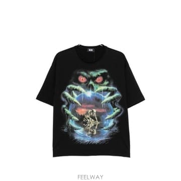 26FW 지씨디에스 셔츠 C2MBQC072J079 BLKGR BLACK MULTICOLOUR