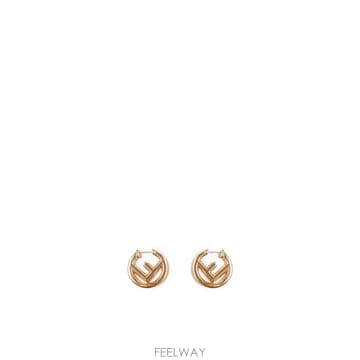 펜디 로고 후프 귀걸이 GOLD