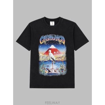 26FW 카사블랑카 탑 W PF26 JTS 082 01EGYPTASITWAS BLACK