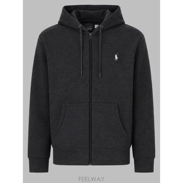 26FW 폴로 랄프로렌 더블 니트 후드 집업 710881517 525WINDSORHEATHER C1730 G