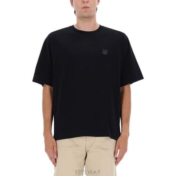 26FW 메종키츠네 폭스 헤드 오버사이즈 티셔츠 PM00109KJ0119 P199 BLACK