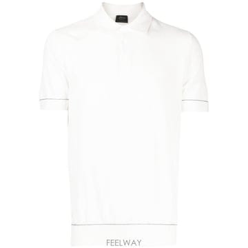 26FW 브리오니 폴로 티셔츠 UMR20O P0K159040 WHITE