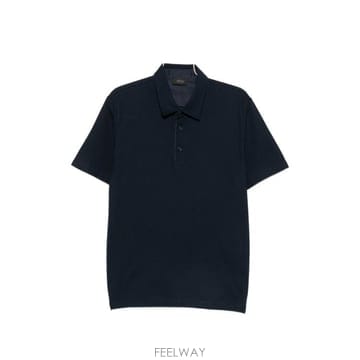 브리오니 피케 코튼 폴로 셔츠
