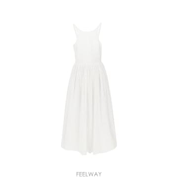 26SS 엠포리오 아르마니 롱 원피스 EW003117 AF10010U0002 WHITE