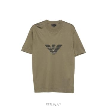 26FW 엠포리오 아르마니 반팔 티셔츠 EM006765 AF10017U7046 GREEN