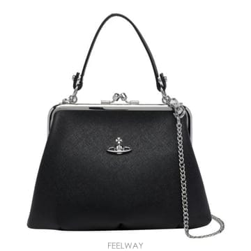 26FW 비비안웨스트우드 그래니 프레임 퍼스 4B010007W S0021N401 Black