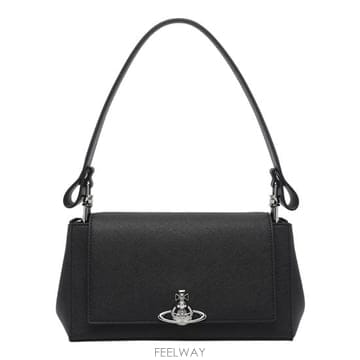 26FW 비비안웨스트우드 오르브 엠보싱 카프스킨 토트백 4602000WW S0021N401 Black