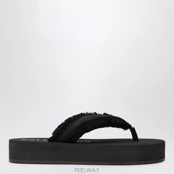 발렌시아가 프레이드 플랫폼 플립플롭 블랙