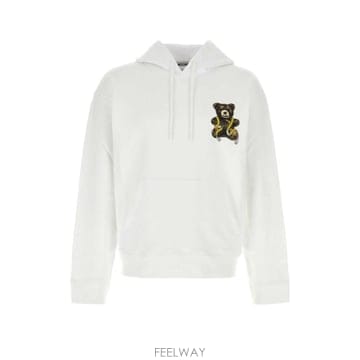 26FW 모스키노 후드 티셔츠 262ZZ17035228 1001 White