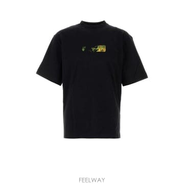26FW 오프화이트 반팔 티셔츠 44MAA120F26J00D001 BLACK