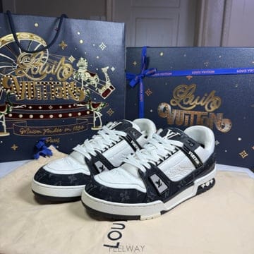 루이비통 LV 트레이너 블랙 블루 스니커즈