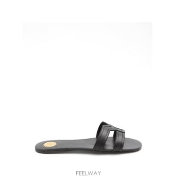 26SS 생로랑 뮬 슬리퍼 861853 25V001000 Black