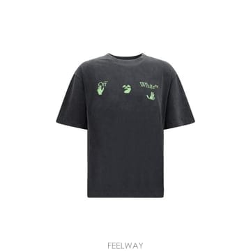 26FW 오프화이트 반팔 티셔츠 OMAA120F26JER01900 001 BLACK