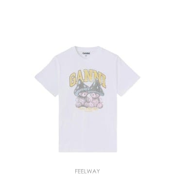 26FW 가니 반팔 티셔츠 A1050311 151 Bright white