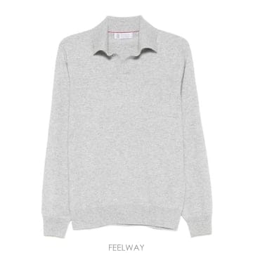 26FW 브루넬로 쿠치넬리 캐시미어 스웨터 M22203805 CK773 GREY