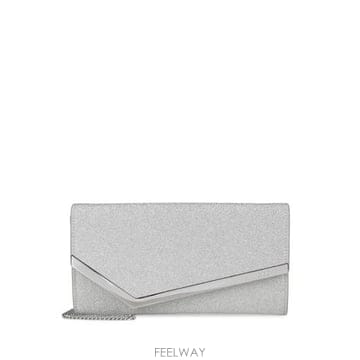 Jimmy Choo 26FW ������ Ŭ��ġ �Ŀ�ġ EMMIE IGT SILVE GREY NEUTRALS26FW ������ Ŭ��ġ �Ŀ�ġ EMMIE IGT SILVE GREY NEUTRAL
