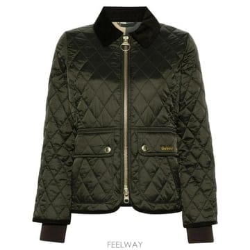 26FW 바버 비드넬 피티드 퀼티드 재킷 LQU1765 SG71 GREEN