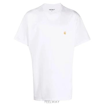 26FW 칼하트 숏슬리브 체이스 티셔츠 I026391 00RXX WHITE