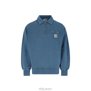 26SS 칼하트 WIP 하프 집 디트로이트 스웨트셔츠 I036350 3IM06 Blue