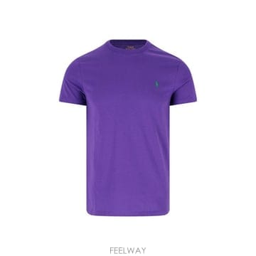 26SS 폴로 랄프로렌 포니로고 자수 반팔 티셔츠 710 671438 509 Violet