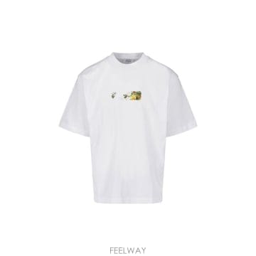 26FW 오프화이트 반팔 티셔츠 44MAA120F26J00D100 WHITE