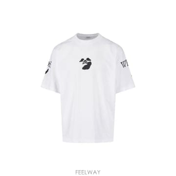 26FW 오프화이트 반팔 티셔츠 44MAA120F26J004100 WHITE