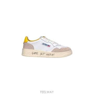 26FW 오트리 메달리스트 로우 레더 스니커즈 AULW MA12 White