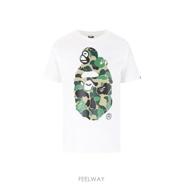 26SS 베이프 반팔 티셔츠 002TEM301003M WHITE X GREEN