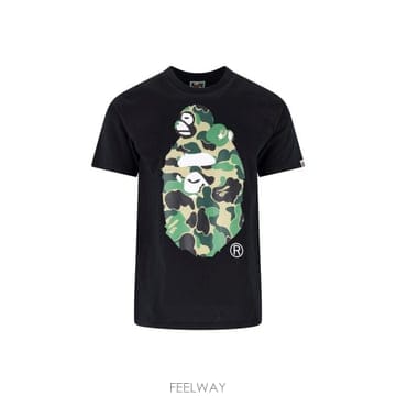 26SS 베이프 반팔 티셔츠 002TEM301003M BLACK X GREEN