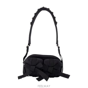 26FW 시몬로샤 비디드 보우 프론트 백 BAG149B 0761 BLACK JET2 black