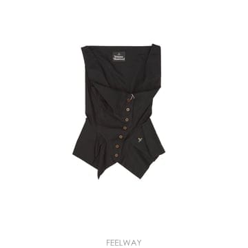 비비안웨스트우드 스퀘어넥 버튼 다운 탑