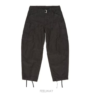 사카이 수에디드 코튼 팬츠