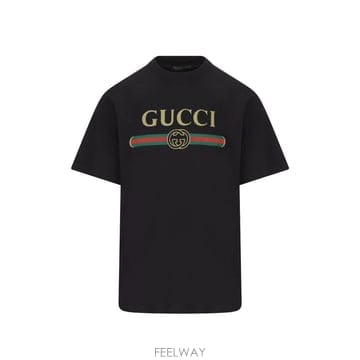 구찌 GUCCI 페이크 코튼 & 실크 티셔츠 864626XJHUF1 B0712268335