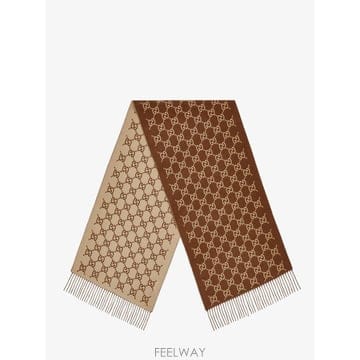 GUCCI [N85]���� 812317 ���� ��ī�� ���÷� �񵵸� GUCCI Cashmere scarf with GG p[N85]���� 812317 ���� ��ī�� ���÷� �񵵸� GUCCI Cashm