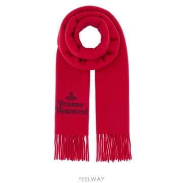 [X45]비비안웨스트우드 81030007W00Q7AAC H401 여성 스카프 목도리 머플러 Red wool
