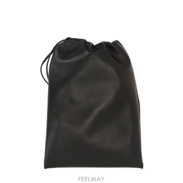 더 로우 로고 엠보싱 드로스트링 클러치 백