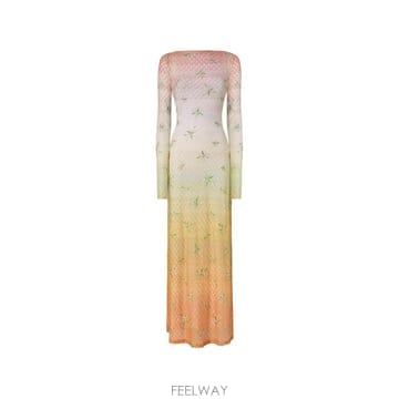 미쏘니 긴소매 커버업 드레스 멀티컬러