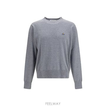 비비안 웨스트우드 오브 자수 크루넥 스웨터