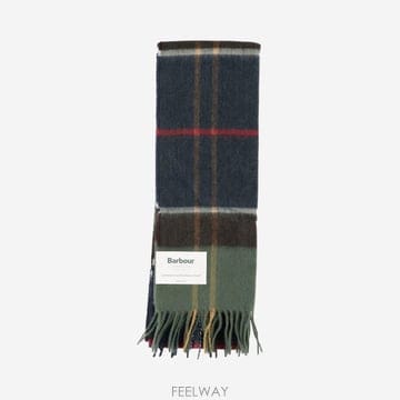 26FW Barbour Tartan 울 앤 캐시미어 스카프 With Fringes USC0373TN11 TP