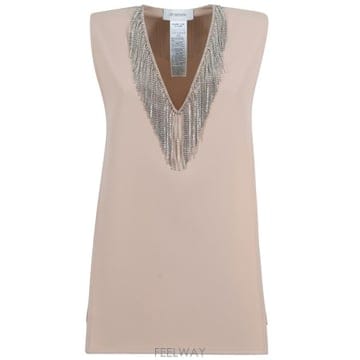 Sportmax 26FW ������ �ƽ� SLEEVELESS ž WITH RHINESTONE SPXFAGLIA001 TP580526FW ������ �ƽ� SLEEVELESS ž WITH RHINESTONE SPXFAGL