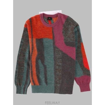 26FW PS BY 폴스미스 MAGLIA CON MOTIVO FLOREALE GLITCH M2RA035W22