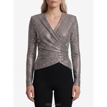 Self Portrait 26FW Self portrait Grey rhinestone mesh wrap ž AW26154TGR TP26FW Self portrait Grey rhinestone mesh wrap ž AW2615