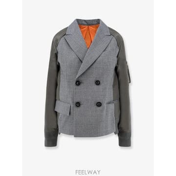 [N85]사카이 2608564 여성 블레이저 베스트자켓 자켓 SACAI Wool blazer with nyl